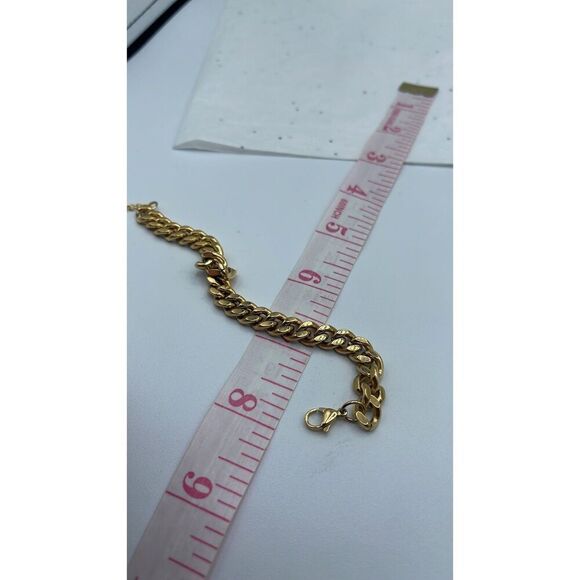 18K Gold Plated big bold chain bracelet - Picture 5 of 8